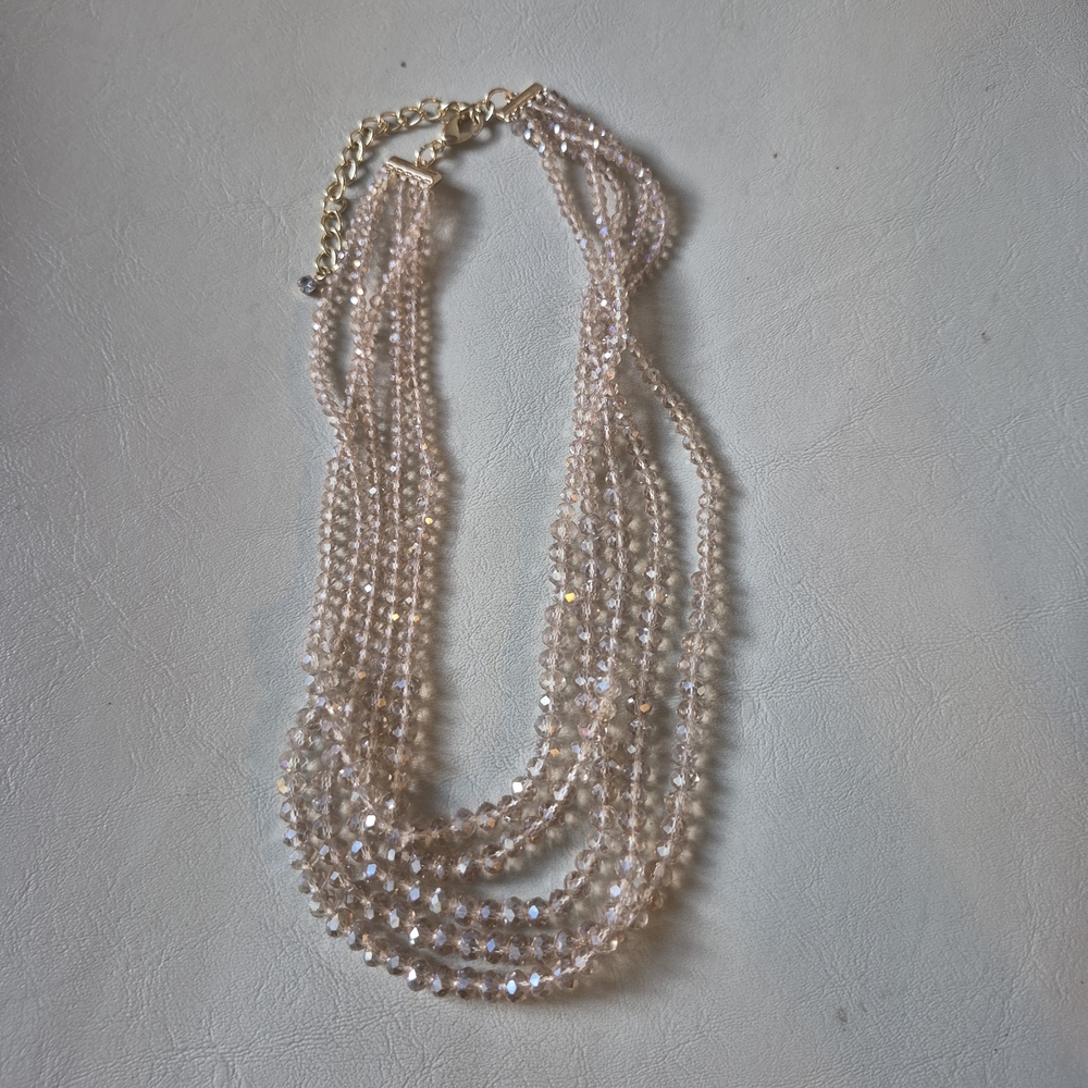Chic Multi-Strand Crystal Necklace - Picture 4 of 4